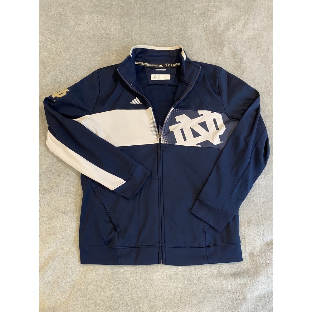 Mens Adidas Notre Dame Fighting Irish Climawarn Full Zip Up Sweater Jacket M